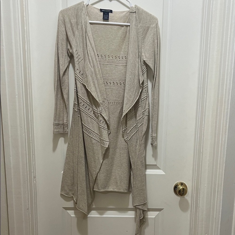 Women's Beige Sweater Cardigan